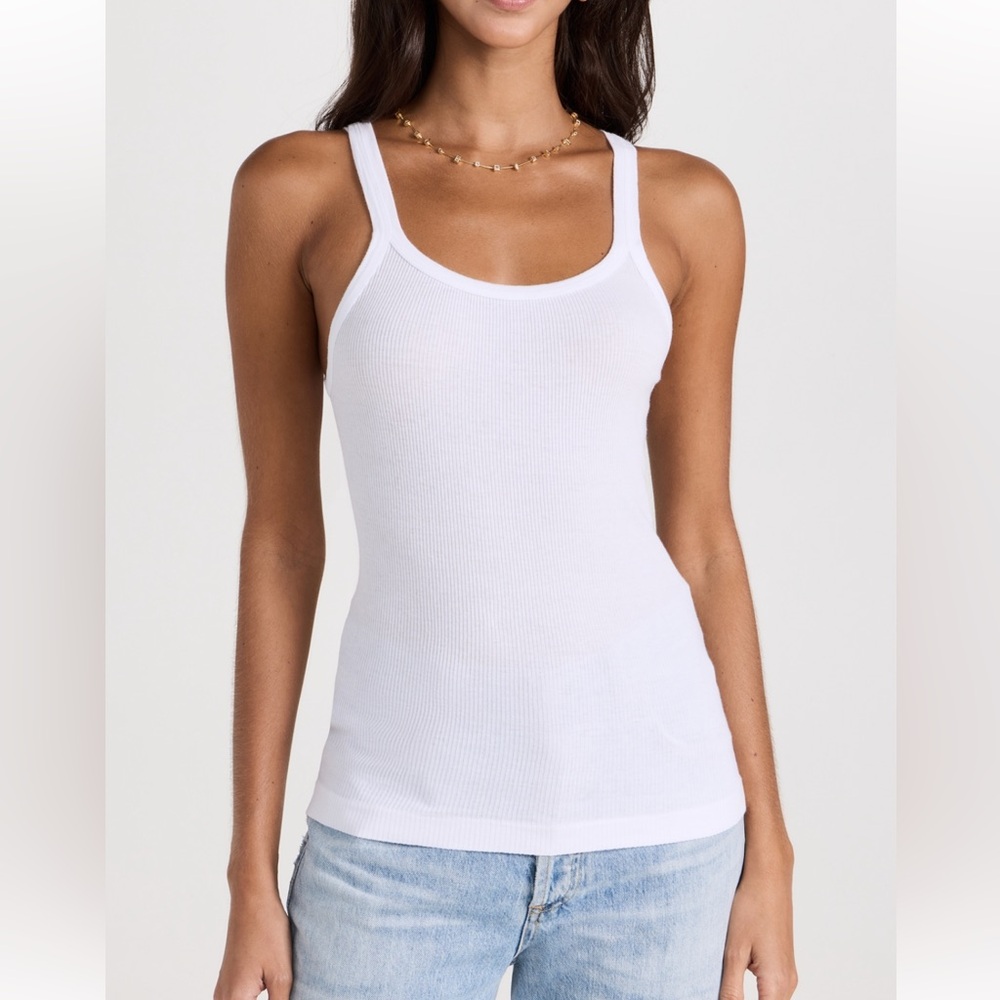 RE/DONE Pink Ribbed Tank - Picture 8 of 9
